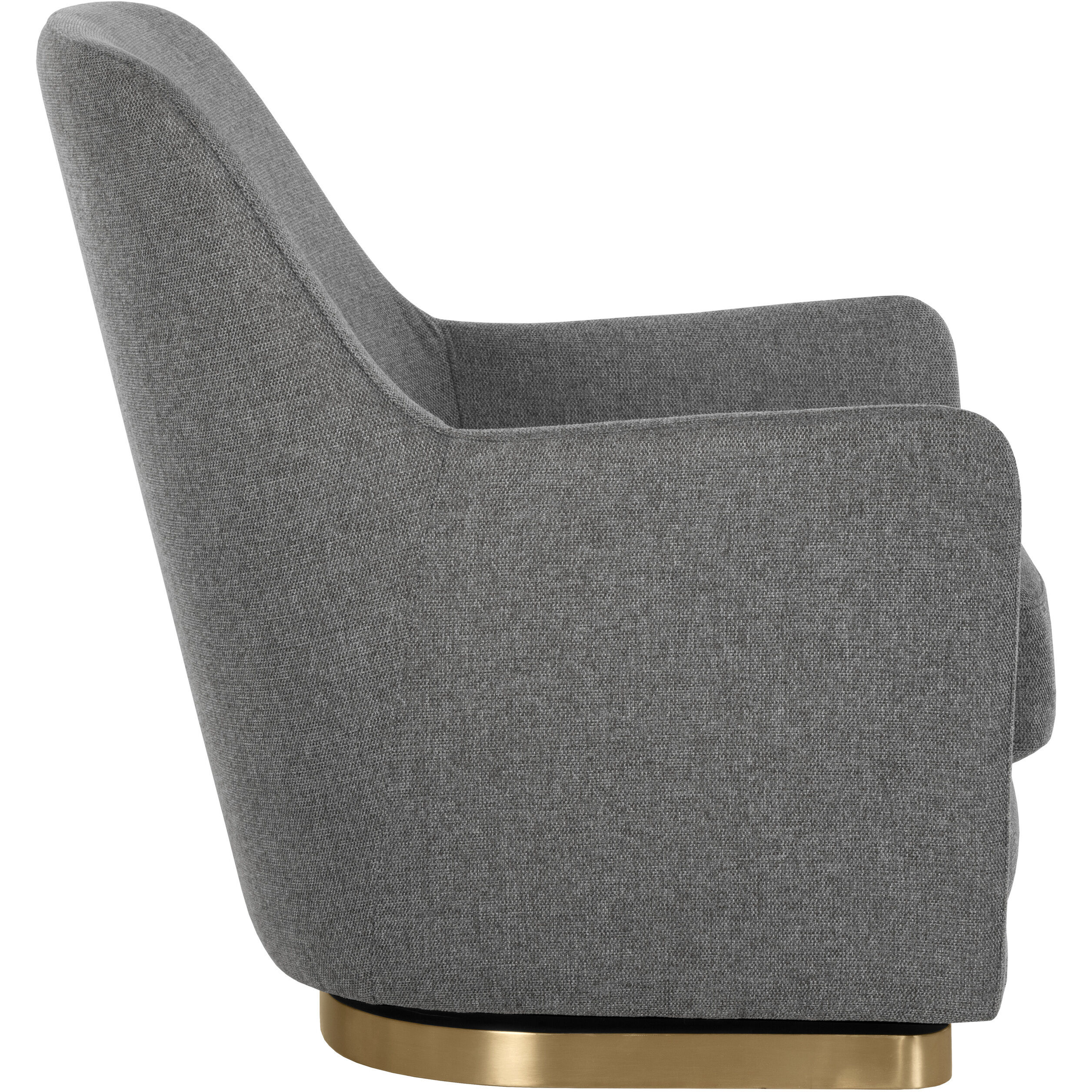 Marcela Belfast Koala Grey Swivel Lounge Chair, Swivel